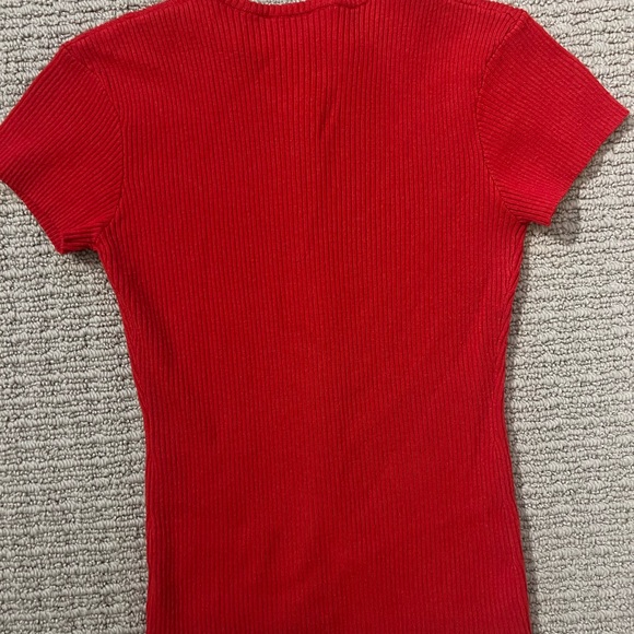 Princess Polly Scarlet Ribbed Knit Top - Picture 3 of 3